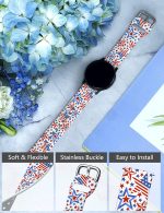 TOXXU Holiday Watch Band 20mm Compatible with Samsung Galaxy Watch 5/ Watch 5 Pro / Watch 4/ Watch 4 Classic/ Watch 3/ Watch Active 2/ Watch Active/ Watch for Women men, Festival Cute Pattern Silicone Printed Replacement Strap - Image 3